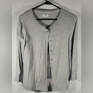 Crown & Ivy gray 3/4 sleeve cardigan size large